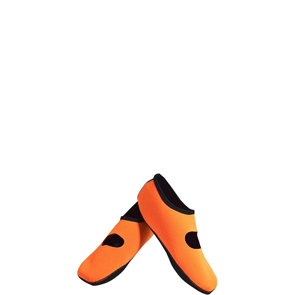 NuFoot Mary Jane Travel Slippers for Women - Comfortable Slip-On House Shoes with Arch Support (XL/Orange) - Perfect for Airplane, Hotel & Home Relaxation