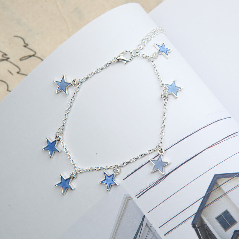 Glowing Star Ankle Bracelet - Shimmering Foot Jewelry for Women, Perfect for Parties, Festivals, and Beach Vacations