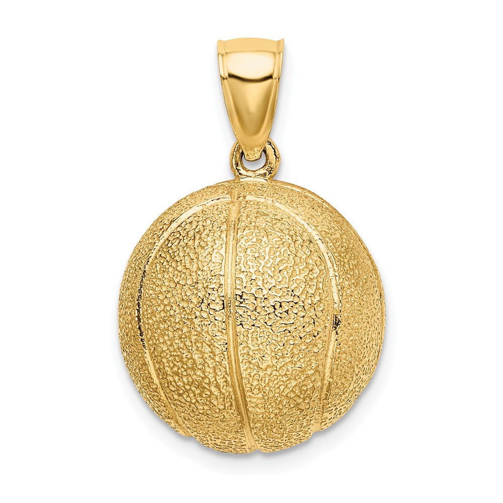 3D Gold Basketball Pendant Necklace for Men - Hip Hop Jewelry Gift for Basketball Lovers - Perfect for Games, Parties and Streetwear Fashion