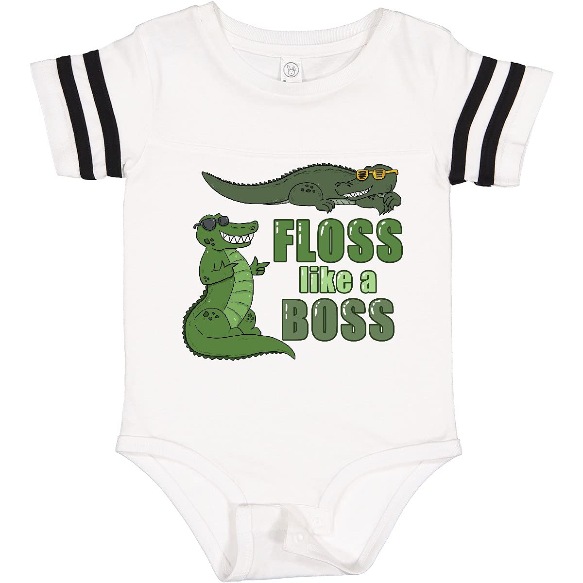 Inktastic Floss Like a Boss Gators Baby Bodysuit - Cute Alligator Print Onesie for Boys & Girls - Perfect for Playtime, Photos & Gator Fans