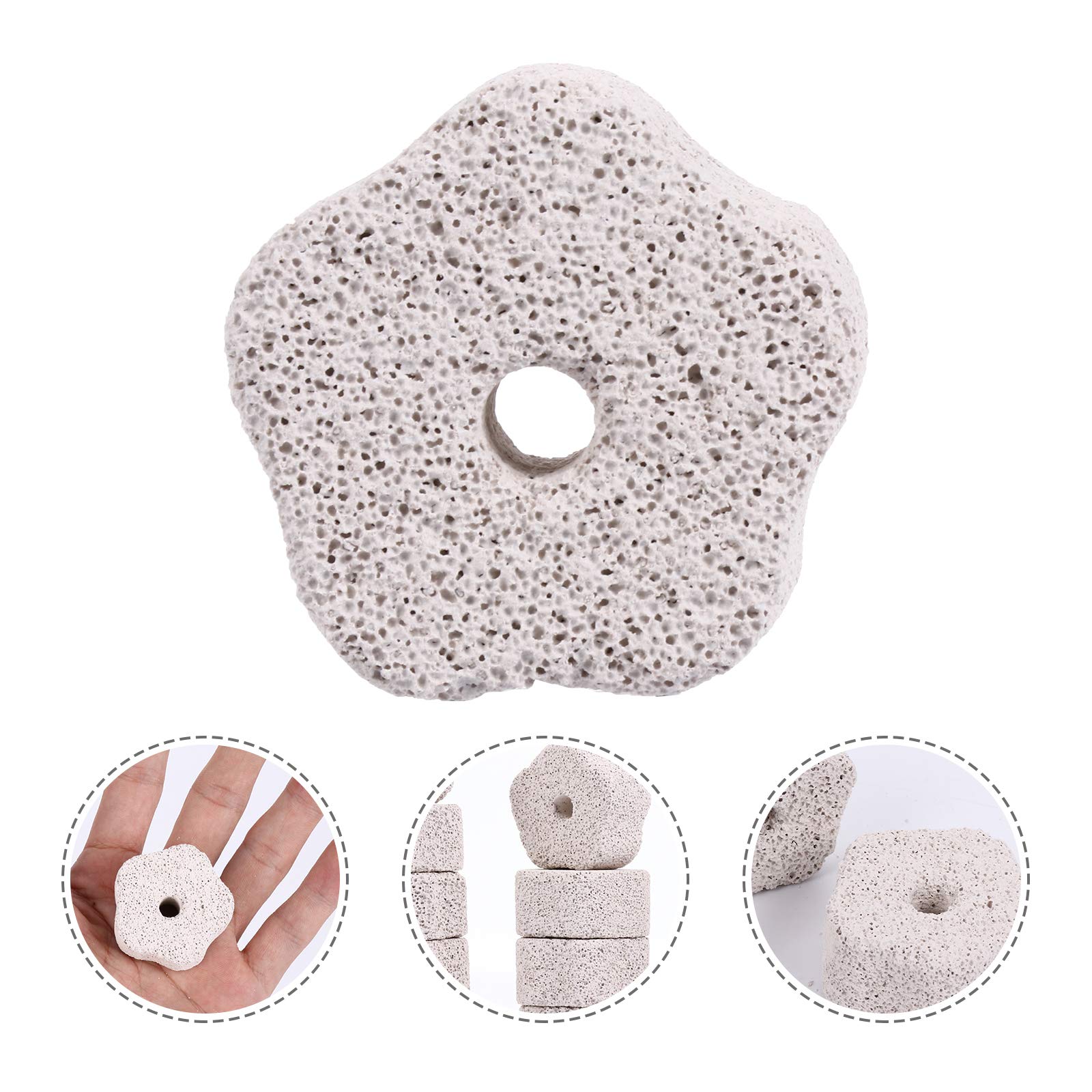 12Pcs Mineral Stone Chew Toys for Small Pets - Hamster & Rabbit Teeth Grinding Stones with Holes | Durable Pet Supplies for Dental Health & Boredom Relief - Perfect for Cage Accessories & Chewing Fun