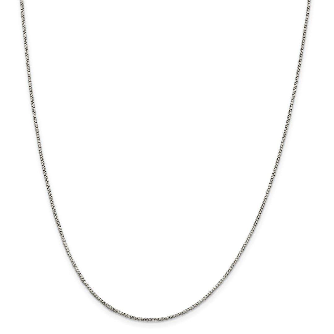 925 Sterling Silver 1.25mm Round Box Chain Necklace - Elegant Pendant Charm for Women | Dainty Fine Jewelry Gift for Her | Perfect for Everyday Wear, Date Nights & Special Occasions