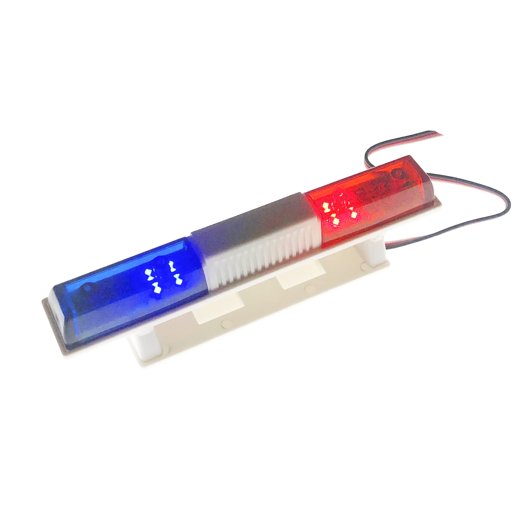 Simulated RC Police Car LED Roof Light with Night Flash - Compatible with Traxxas, HSP, HPI, Tamiya 4WD, Axial, Arrma 1/10 & 1/8 Scale RC Rally Cars & Trucks - Perfect for Night Racing & Police Car Simulation Scenes