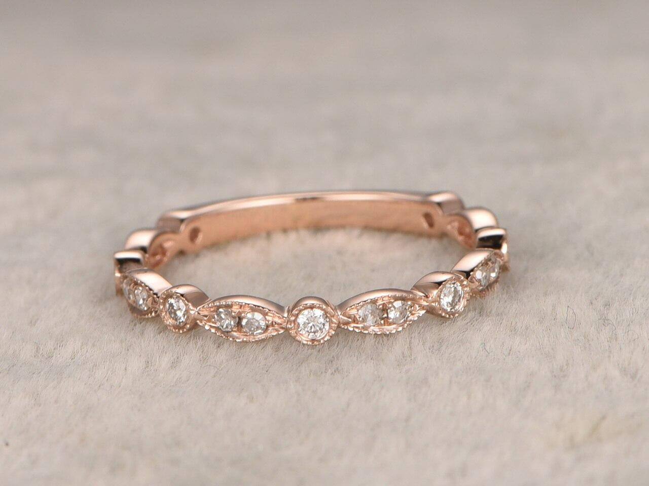 0.50 Carat Moissanite Diamond Wedding Band Ring for Women - 18k Gold Plated Engagement Ring, Anniversary Gift for Her - Perfect for Bridal, Proposals & Special Occasions