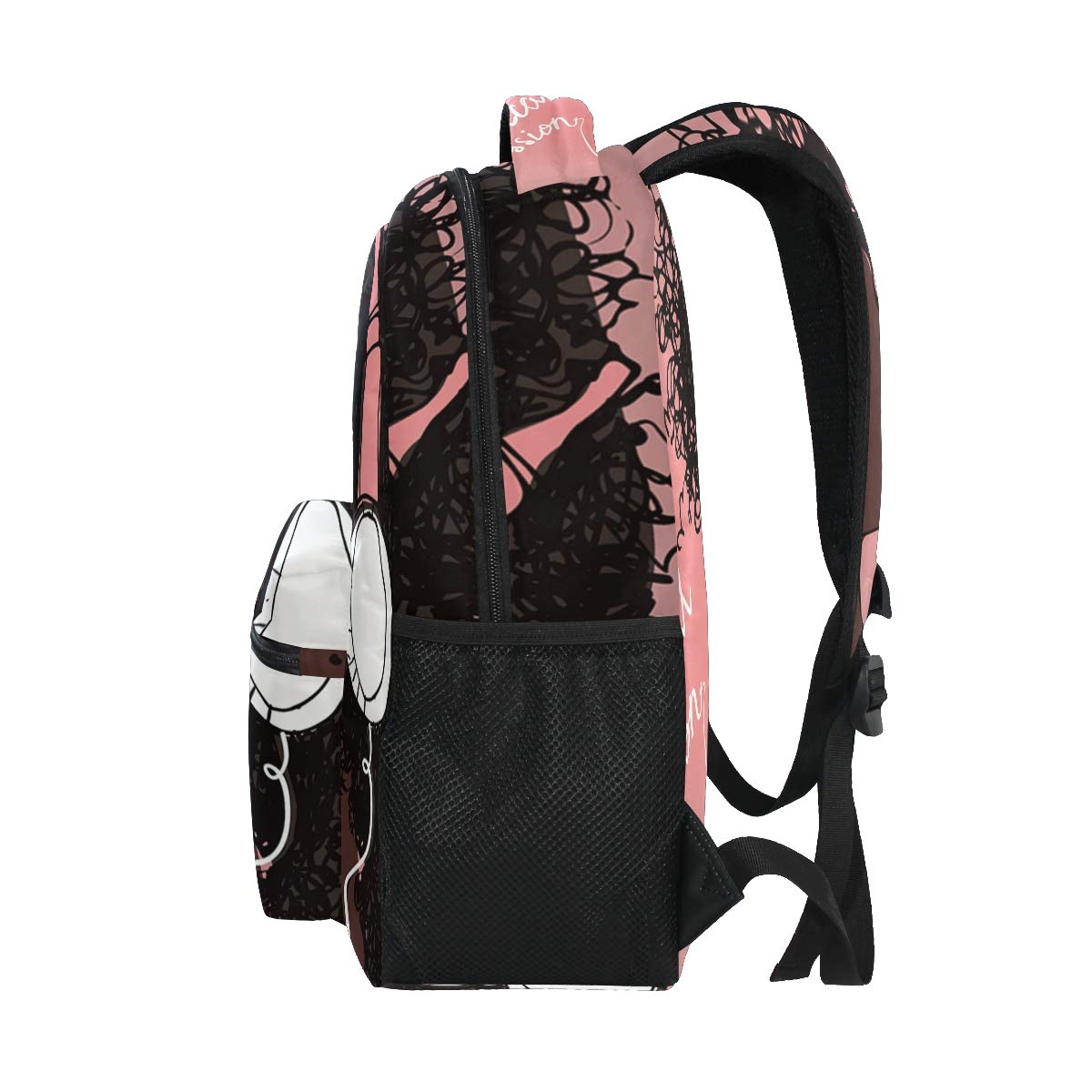 **ALAZA African American Afro Music Backpack for Girls & Boys - Kids & Teens School Backpack with Multiple Pockets - Laptop & Tablet Bag for Travel, College, Work - Stylish & Durable Backpack for Students & Adults**    *(Perfect for School, Travel, Work, Gym & Everyday Use - Holds Laptops, Tablets, Books & Essentials)*