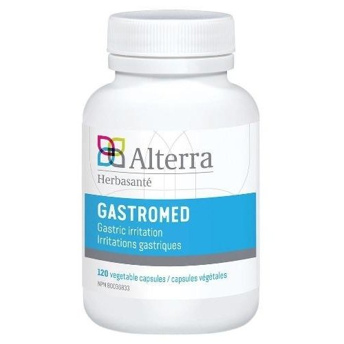 Alterra Gastromed Digestive Support Supplement - 120 Vegan Capsules for Gut Health & Bloating Relief - Perfect for Daily Digestive Wellness & Travel