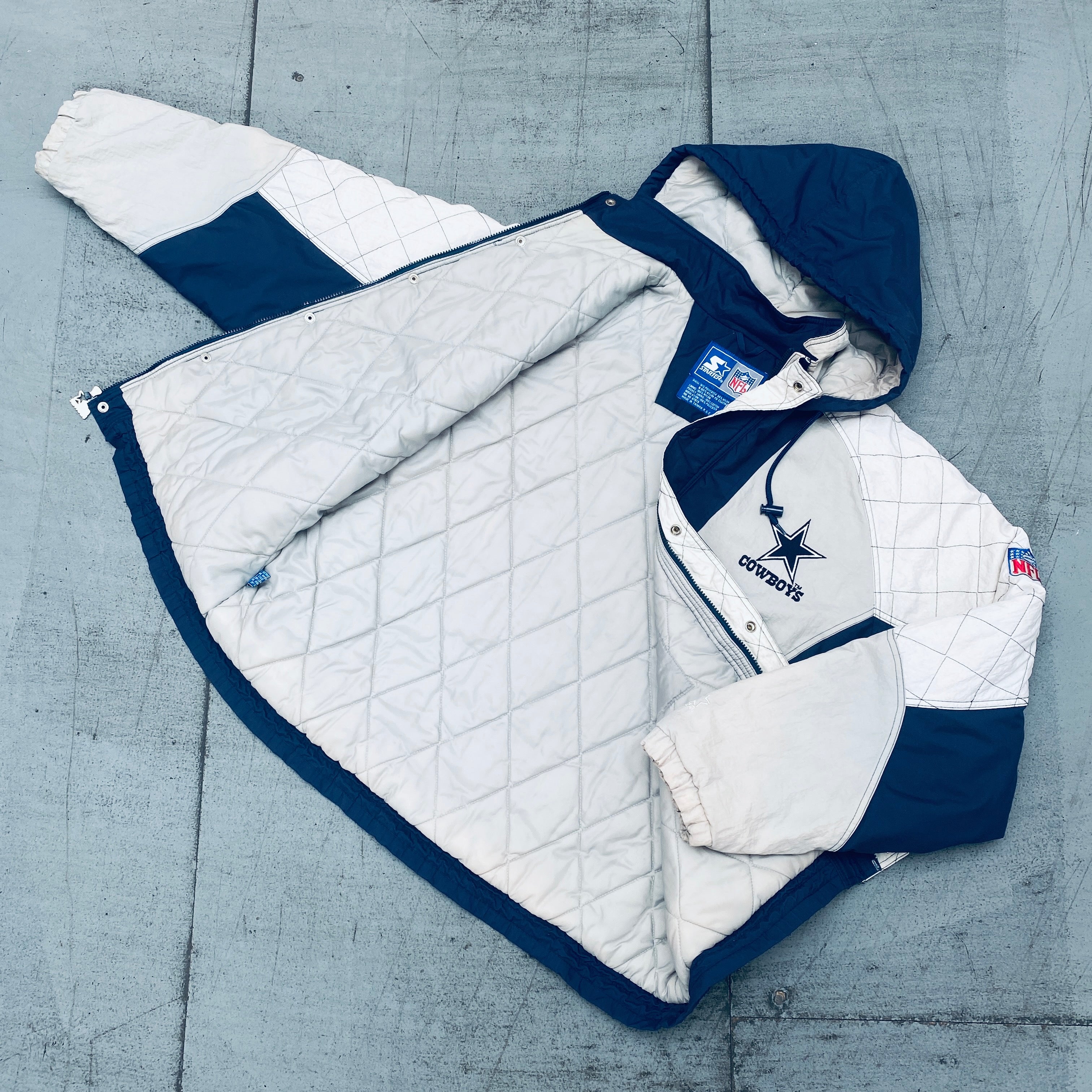 Vintage 1990s Dallas Cowboys Full-Zip Starter Jacket - XL | NFL Football Fan Gear for Men | Perfect for Game Day, Tailgating & Collectibles