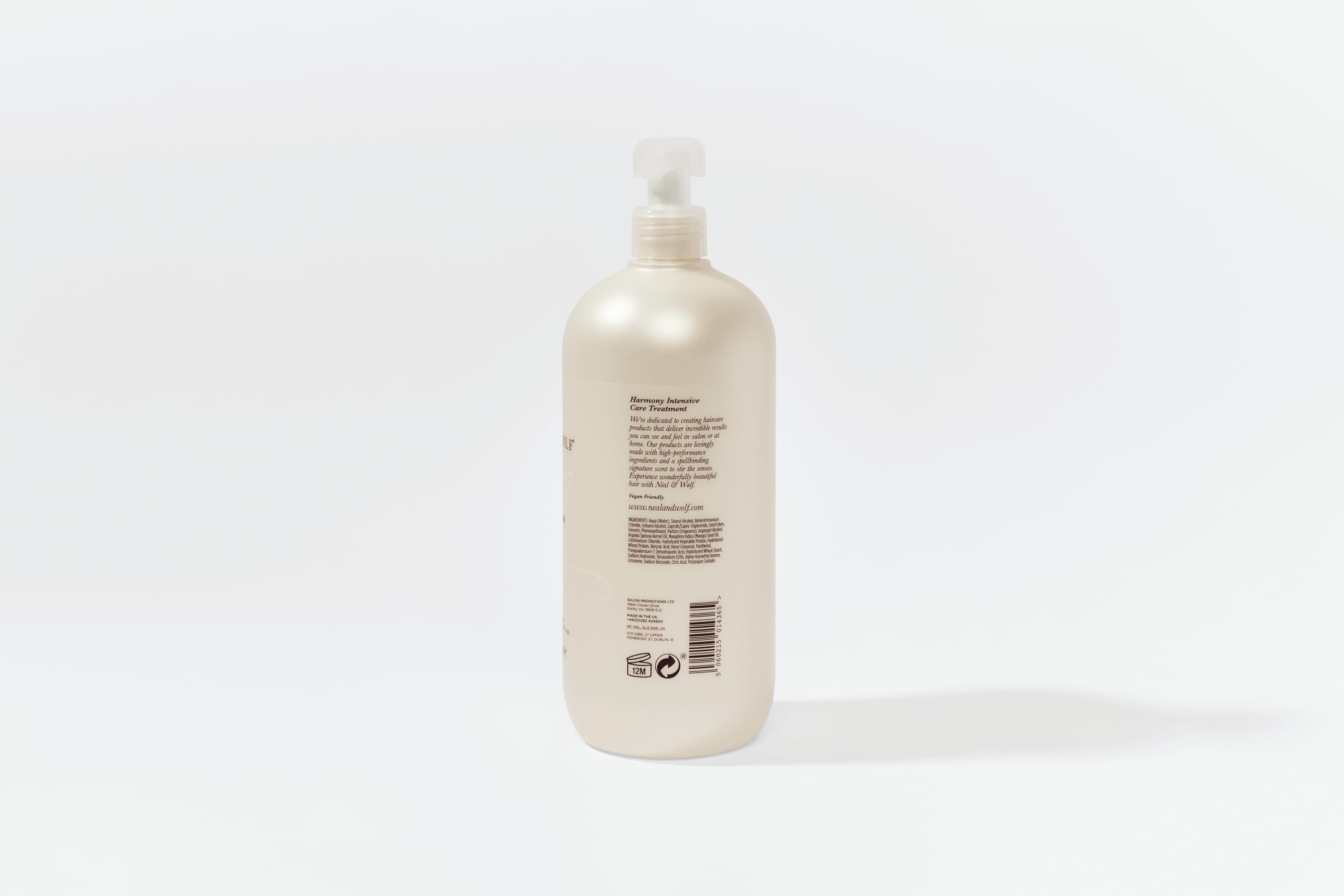 Neal & Wolf Intensive Hair Treatment with Pump - Deep Conditioning Repair for Dry, Damaged Hair | Salon-Quality At-Home Hair Care for Smooth, Shiny Locks
