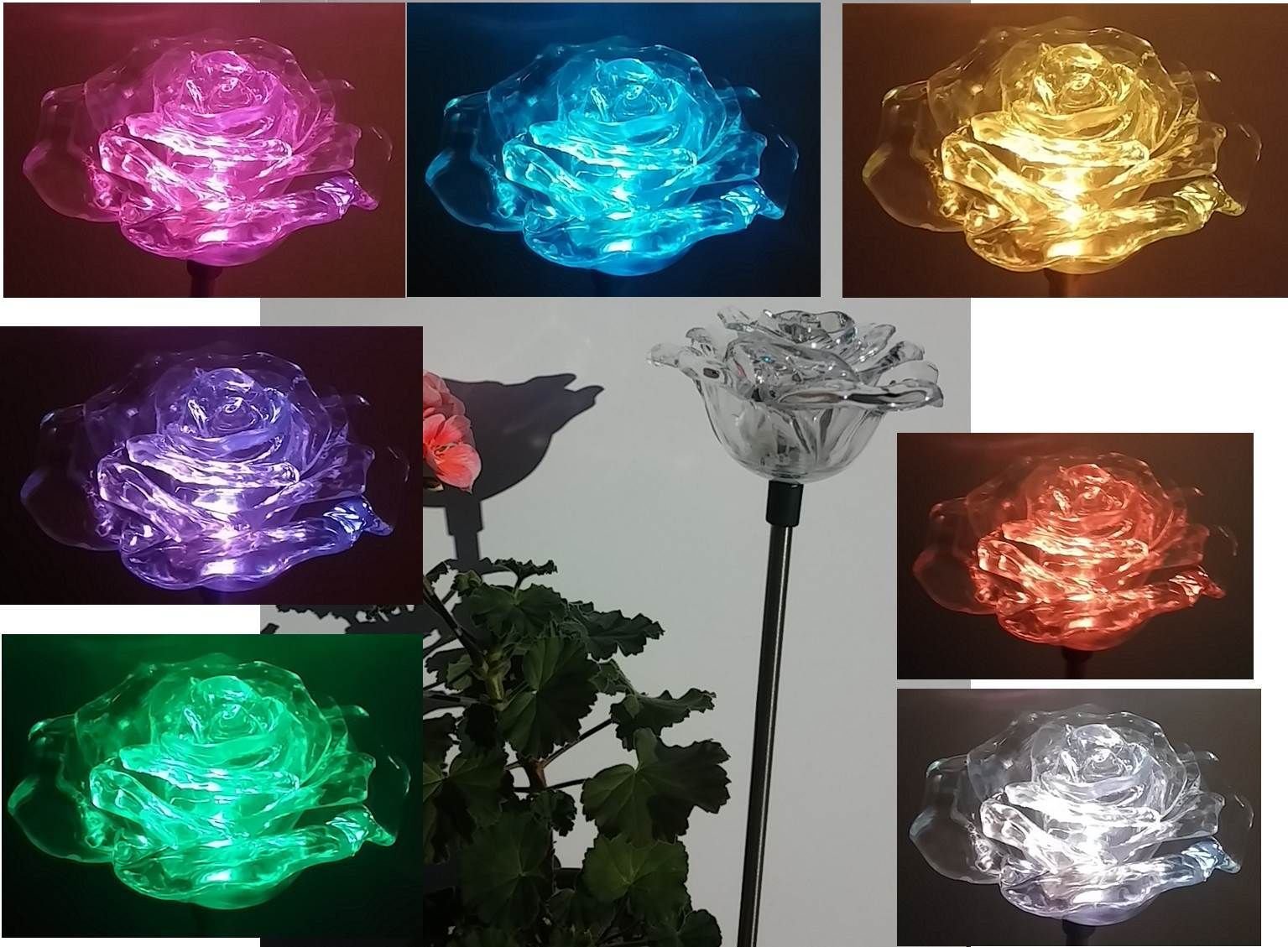 Solar Powered Color Changing Rose Light - Outdoor LED Garden Stake Decor for Yard & Landscape | Waterproof Multi-Color Flower Lamp | Perfect Gift for Mother's Day, Valentine's & Home Decoration | Ideal for Patio, Lawn, Pathway & Backyard Lighting