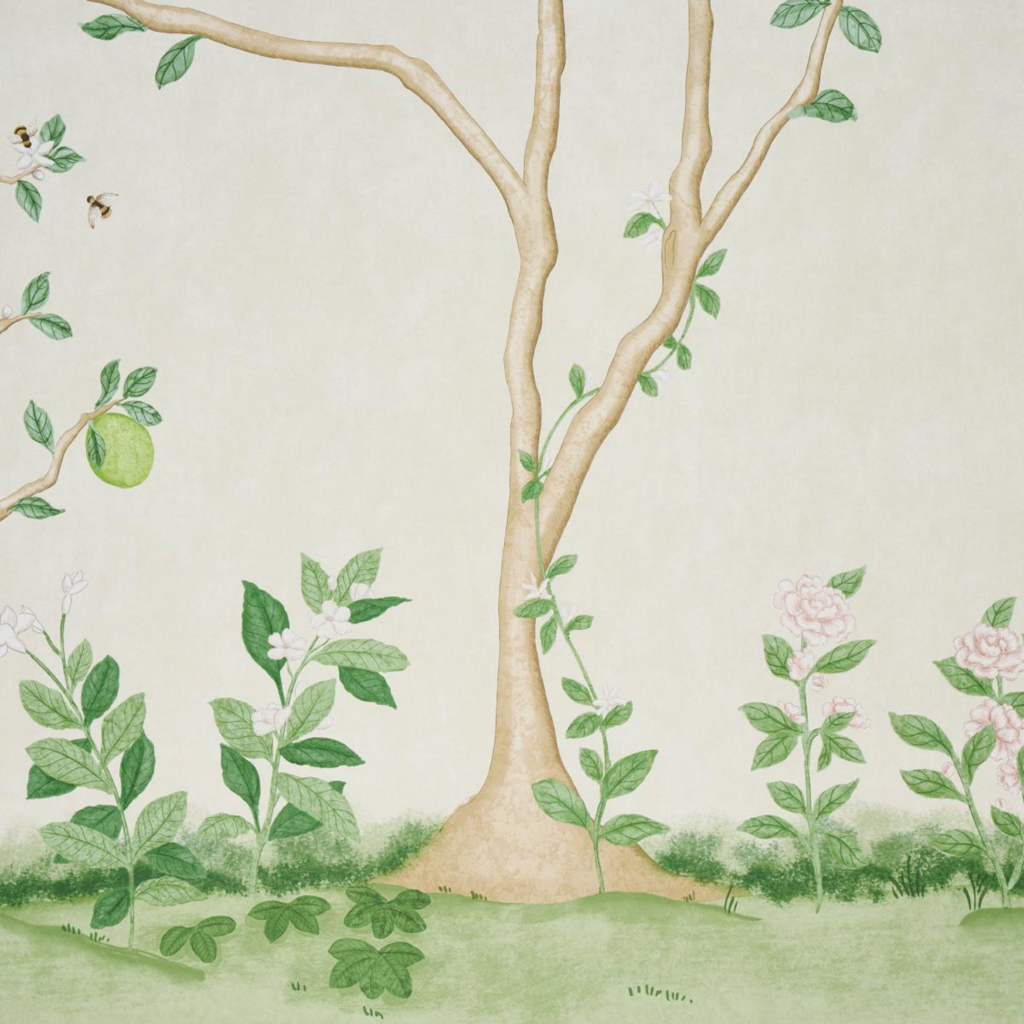 Citrus Blossom 2-Panel Room Divider - Elegant Folding Screen for Home Decor, Bedroom Partition & Living Room Privacy