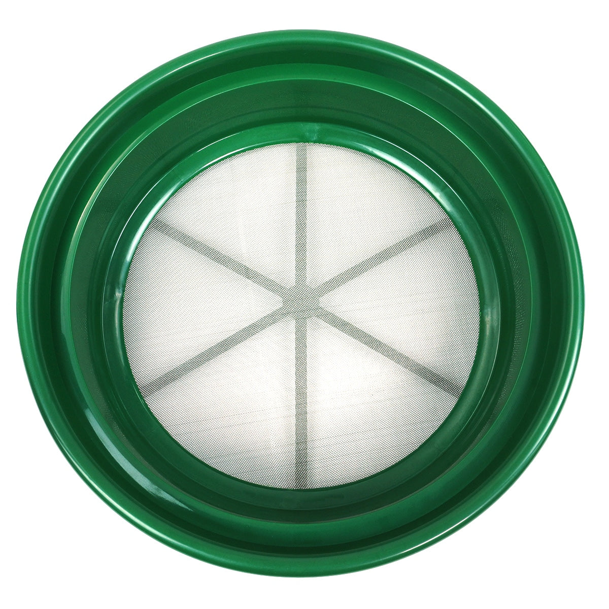 3-Piece Green Plastic Gold Sifting Pan Classifier Set - Stackable 1/2