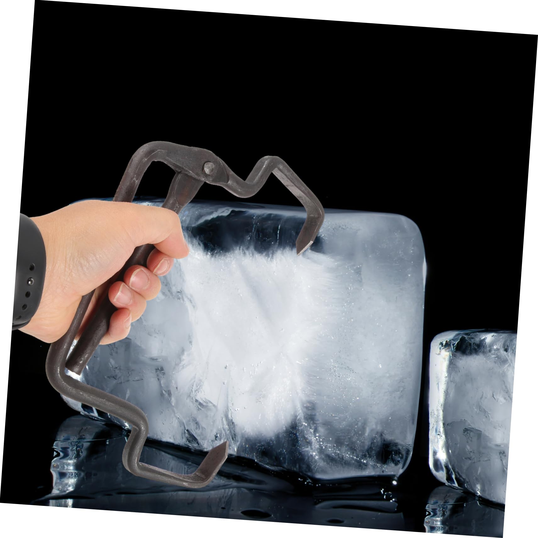 Heavy Duty Industrial Ice Statue Lifter - Reusable Ice Tong Tow Bar for Moving & Lifting Large Ice Blocks - Perfect for Ice Sculptures, Catering Events & Commercial Use