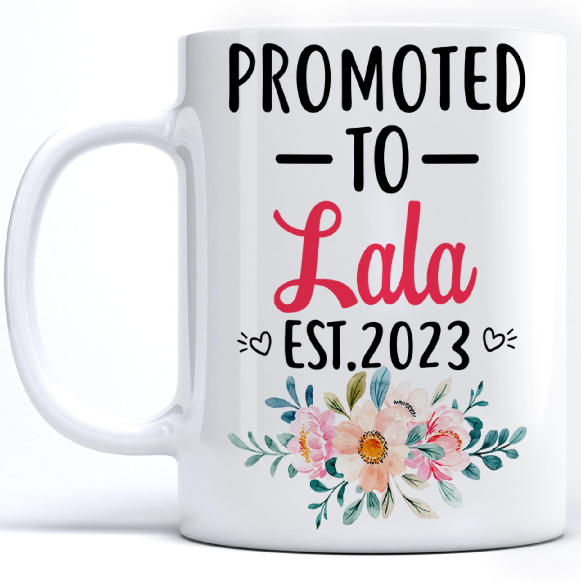 Personalized Lala Coffee Mug - Custom Mother's Day Gift from Daughter or Son - 11oz Ceramic Tea Cup for Pregnancy Announcement & Funny Gifts - Perfect for New Moms, Office Use & Special Occasions