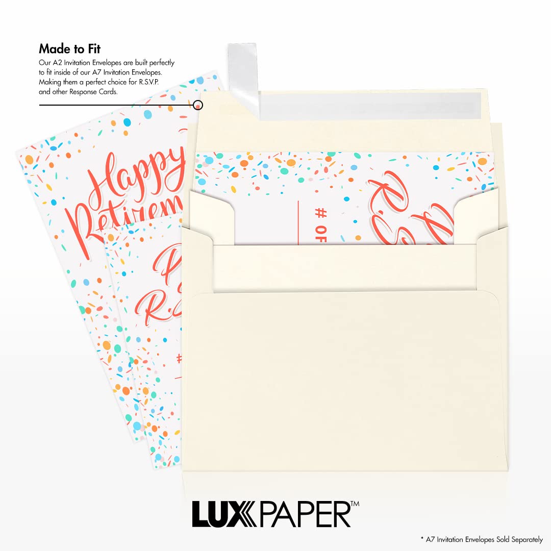 Premium A2 Invitation Envelopes with Peel & Press Seal - 4 3/8