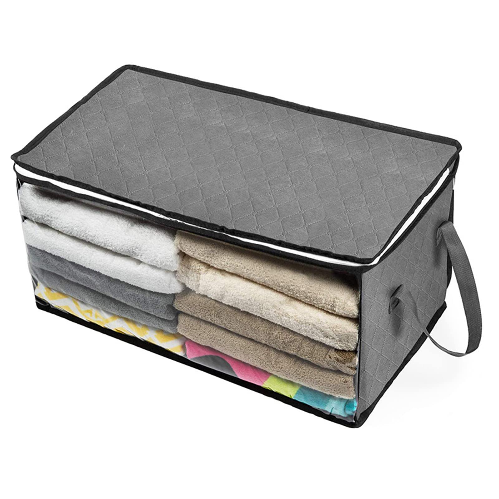 Large Foldable Storage Bags for Blankets & Clothes | Durable Fabric Organizers