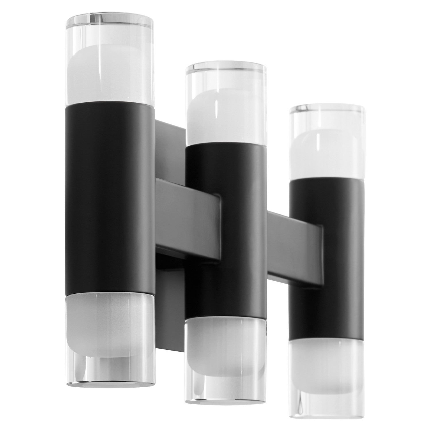 Oxygen Alarum 3 596 15 Bath Vanity Light - 14 Inch Wide Black Bathroom Sconce for Modern Vanity Mirror Lighting