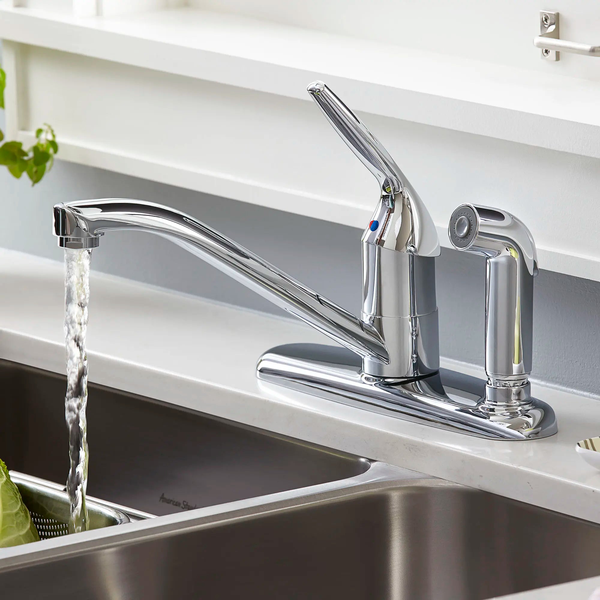 Colony® Choice Single Handle Kitchen Faucet - 2.2 GPM/8.3 LPM High Flow Rate with Side Sprayer - Perfect for Modern Kitchens, Dishwashing & Food Prep
