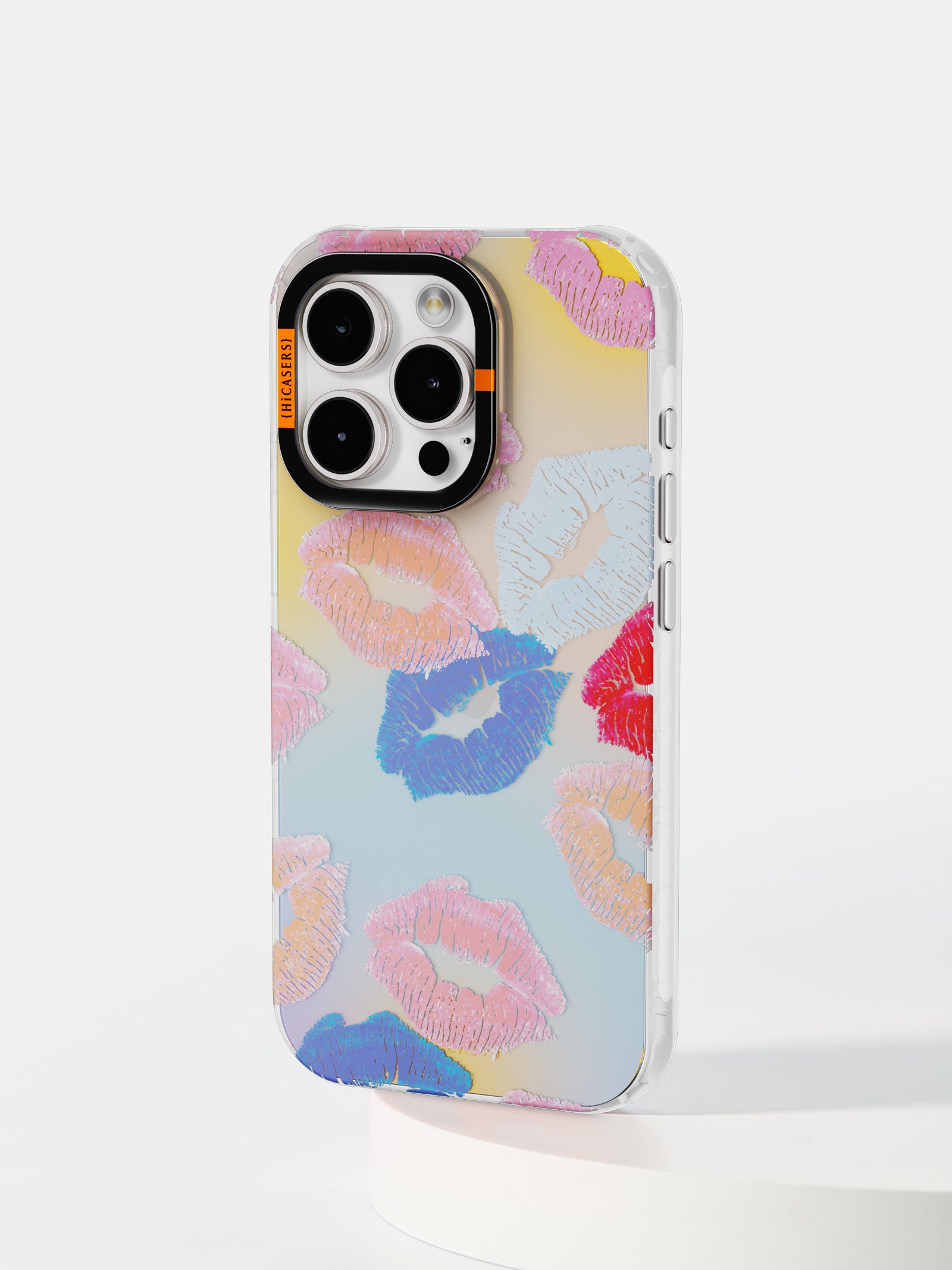Iridescent Lip Print Phone Case - Multichromatic Glitter Cover for iPhone & Samsung - Perfect for Parties, Selfies & Fashion Accessories