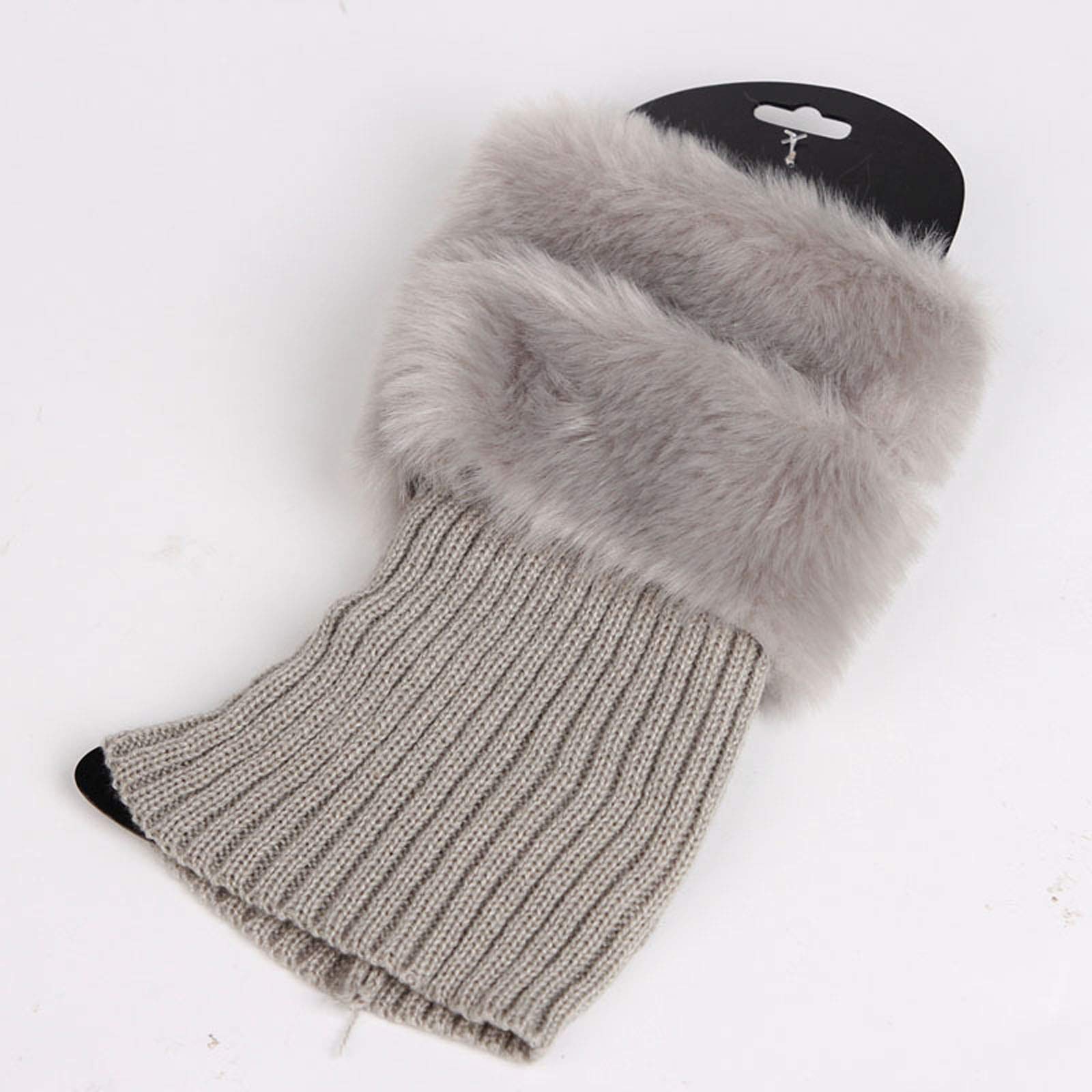 Women's Knit Boot Toppers - 2 Pairs Plush Winter Leg Warmers & Socks for Cold Weather - Cozy Boot Cuffs for Snow, Hiking and Indoor Comfort