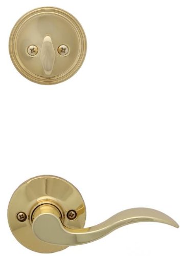 MaxGrade 850LON3LH London Wave Style Left Hand Lever Interior Trim for Handleset - Bright Brass Finish | Vintage-Inspired Door Hardware for Classic Home Interiors & Renovation Projects