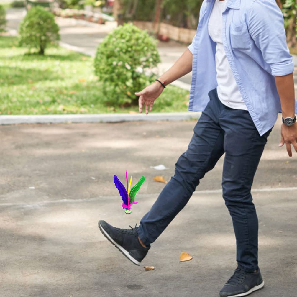 BESPORTBLE 5-Piece Shuttlecock Set - Traditional Chinese Jianzi Game for Outdoor Play, Kids Sports Equipment & Backyard Activities | Perfect for Family Fun, Picnics, and School PE Classes