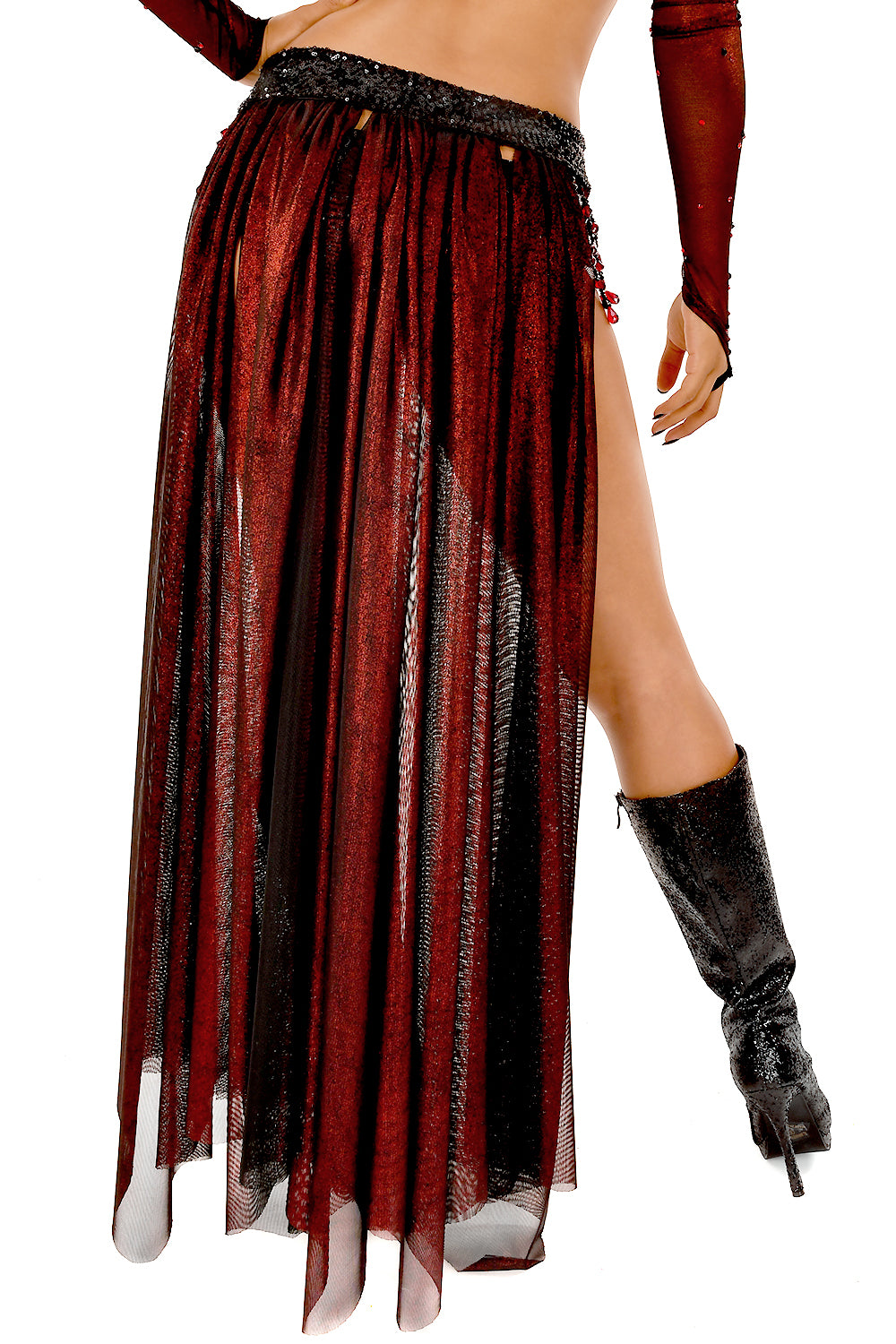 Bre Devil Skirt - Sexy Gothic Lace Mini Skirt for Women | Perfect for Halloween, Cosplay & Nightclub Outfits