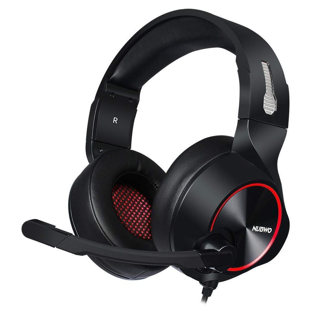 7.1-Channel Gaming Headset with Noise Cancellation - Lightweight Wired Headphones for PC, PS5, Xbox - Perfect for Competitive Gaming & Music (Red) | YANG1MN