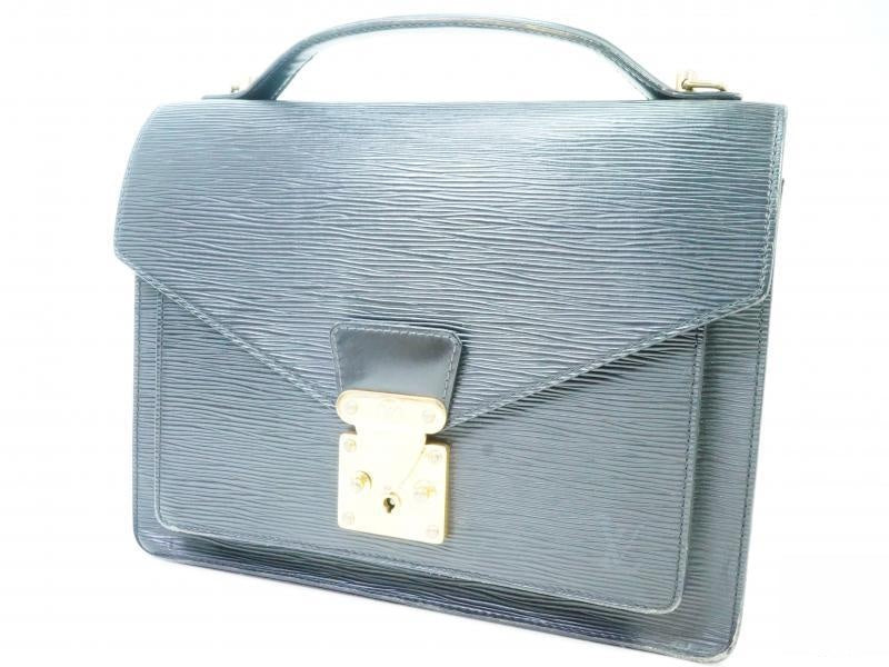 Authentic Pre-Owned Louis Vuitton Epi Black Monceau Handbag Satchel Bag M52122 182303 - Luxury Vintage Purse for Women, Perfect for Work, Travel & Special Occasions