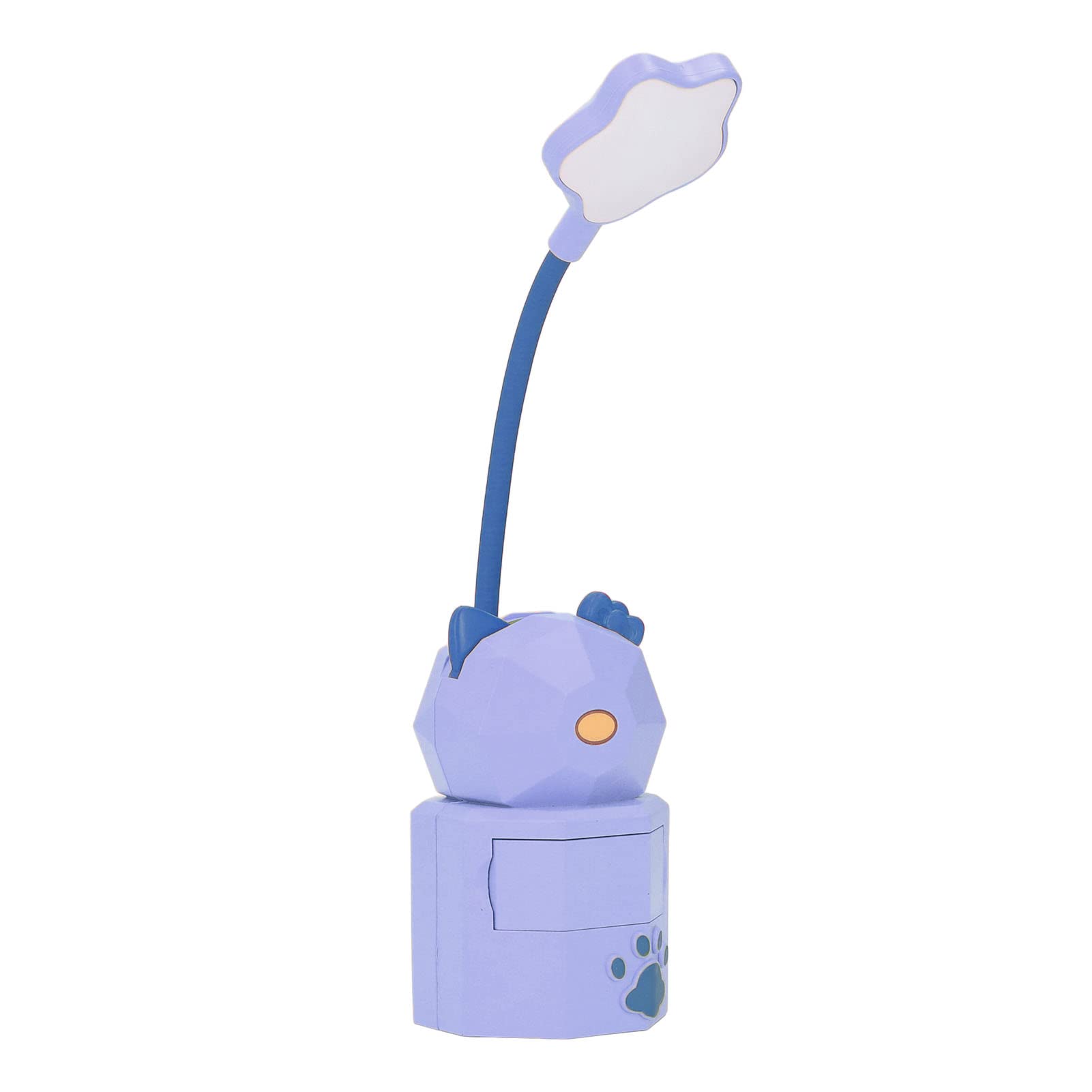 USB Rechargeable LED Table Lamp - Cute Cartoon Design Desk Light for Study, Reading & Night Light, Purple - Perfect for Bedroom, Office & Kids Room