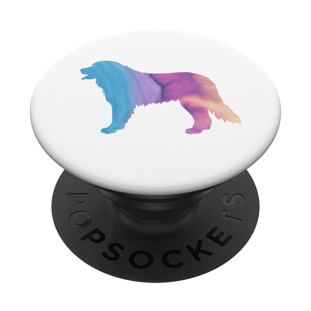 Bernese Mountain Dog Watercolor Silhouette PopSockets PopGrip - Interchangeable Phone Grip for iPhone, Samsung & Tablets - Perfect for Hiking, Travel & Daily Use