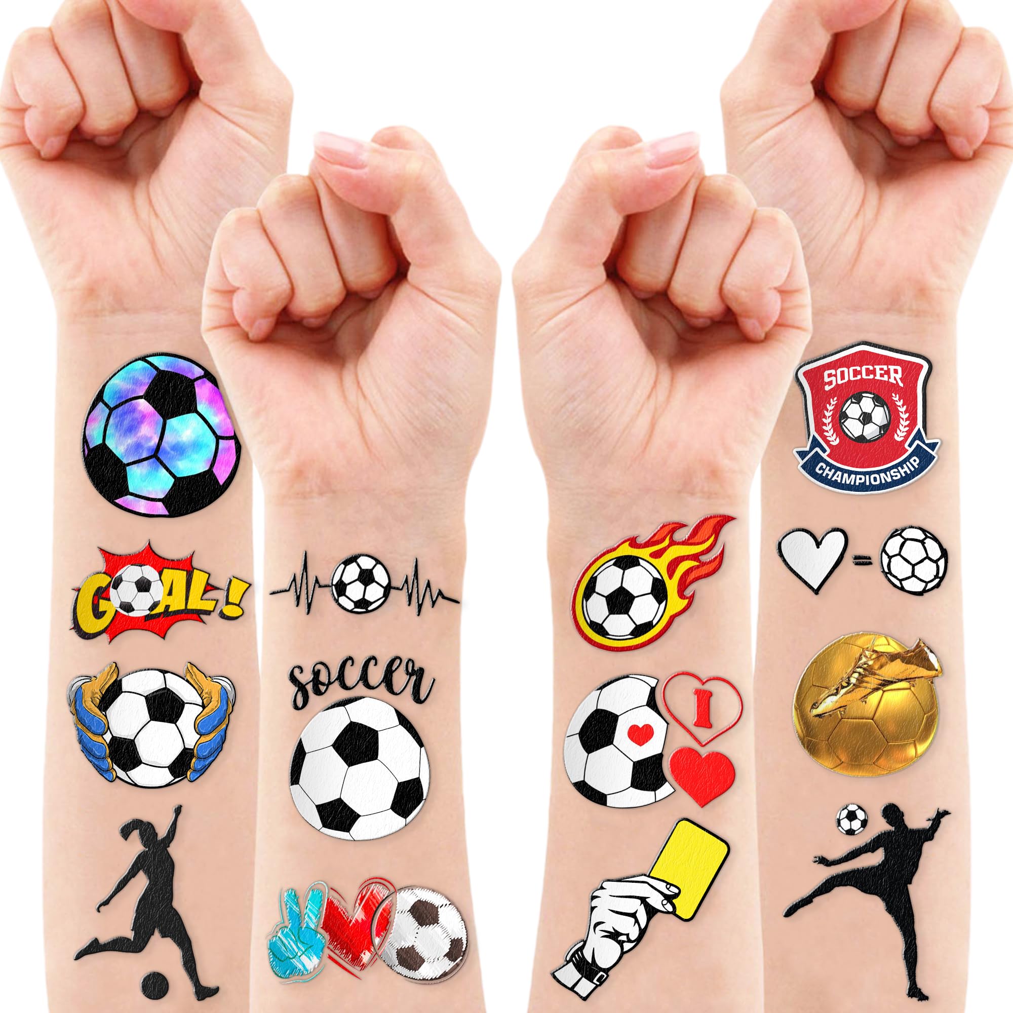 Sports Temporary Tattoos - Olympic Themed Stickers for Basketball, Football, Baseball & Soccer | Kids Birthday Party Supplies, Decorations & Prizes | Perfect for Sports Themed Parties, Team Events & School Activities