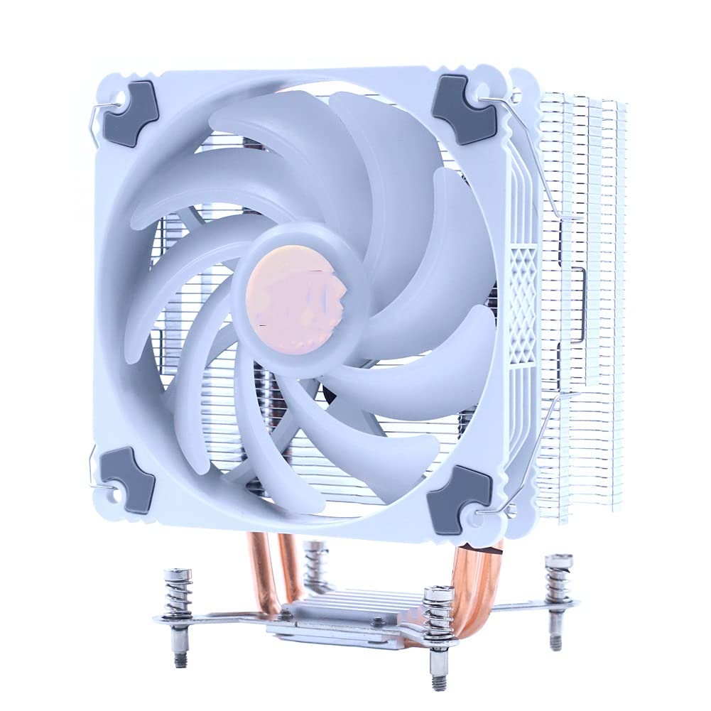 MKOJU 120mm PWM CPU Cooler Fan with ARGB RGB Lighting - Compatible with AM2, AM3, AM4 Sockets - Ultra Quiet Radiator Cooler with Bracket - Perfect for Gaming PCs and High-Performance Workstations