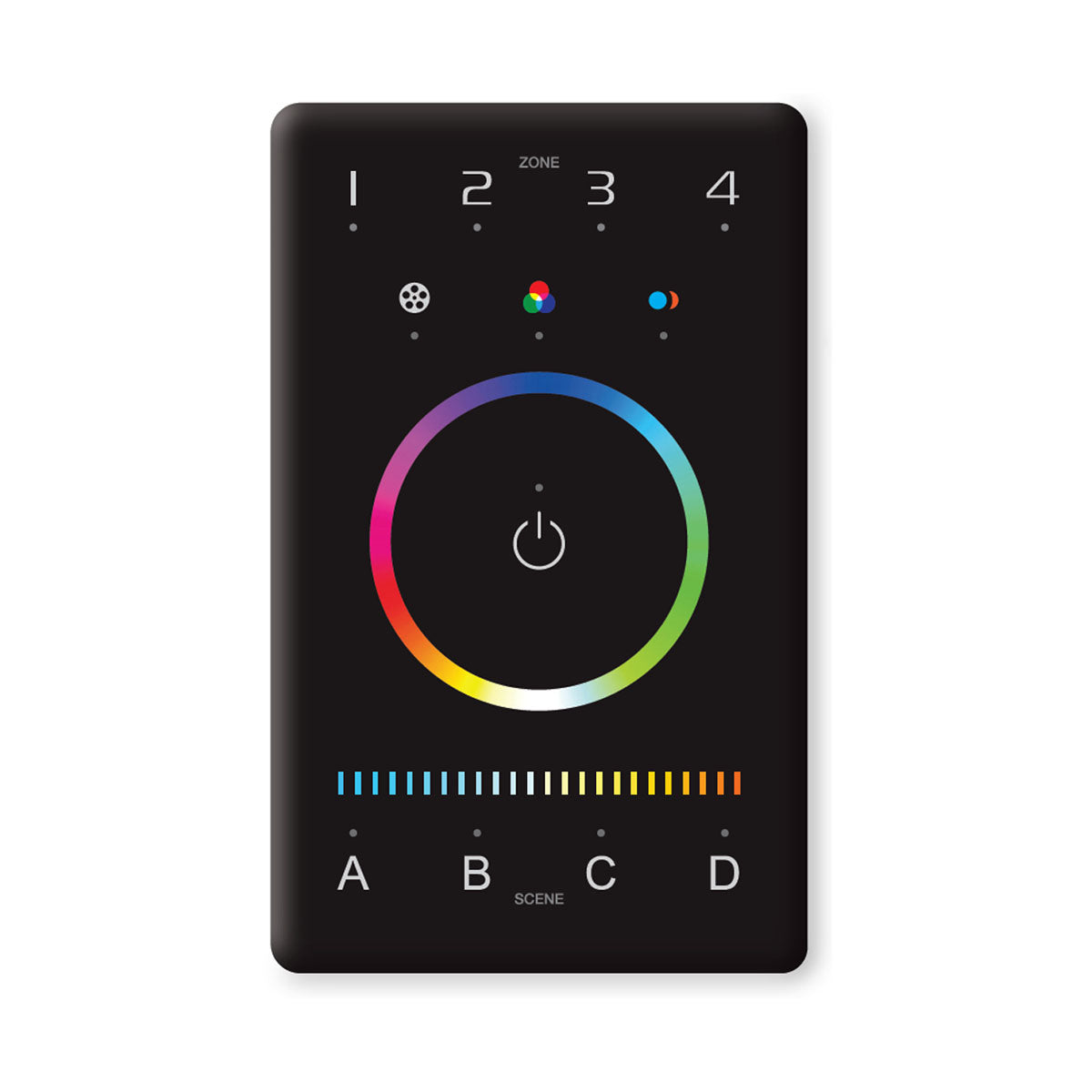 5 Channel DMX Wall Controller with Bluetooth App - Smart RGBTW LED Strip Light Remote for Home Theater, Stage Lighting & DIY Projects