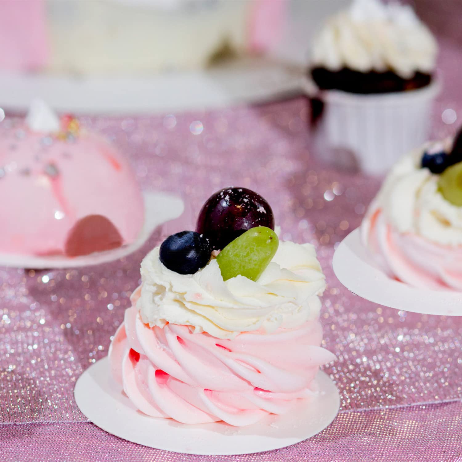 100 Pcs Mini Cake Boards - Round Grease Proof Cardboard Dessert Display Trays for Mousse Cakes, Cupcakes & Pastries | Perfect for Bakeries, Parties & Home Baking