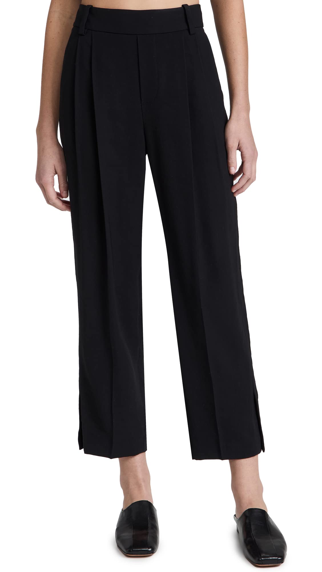 Vince Women's Stove Pipe Pull On Pants - Comfortable Stretch Ankle Pants for Work, Travel & Casual Wear