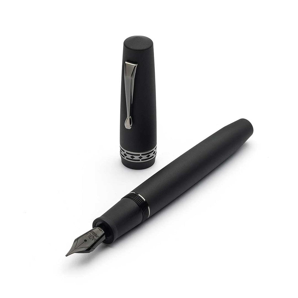 RADIUS® 1934 Fountain Pen - Settimo Nero Opaco (Black Matte) Luxury Writing Instrument for Calligraphy, Journaling & Business Signatures