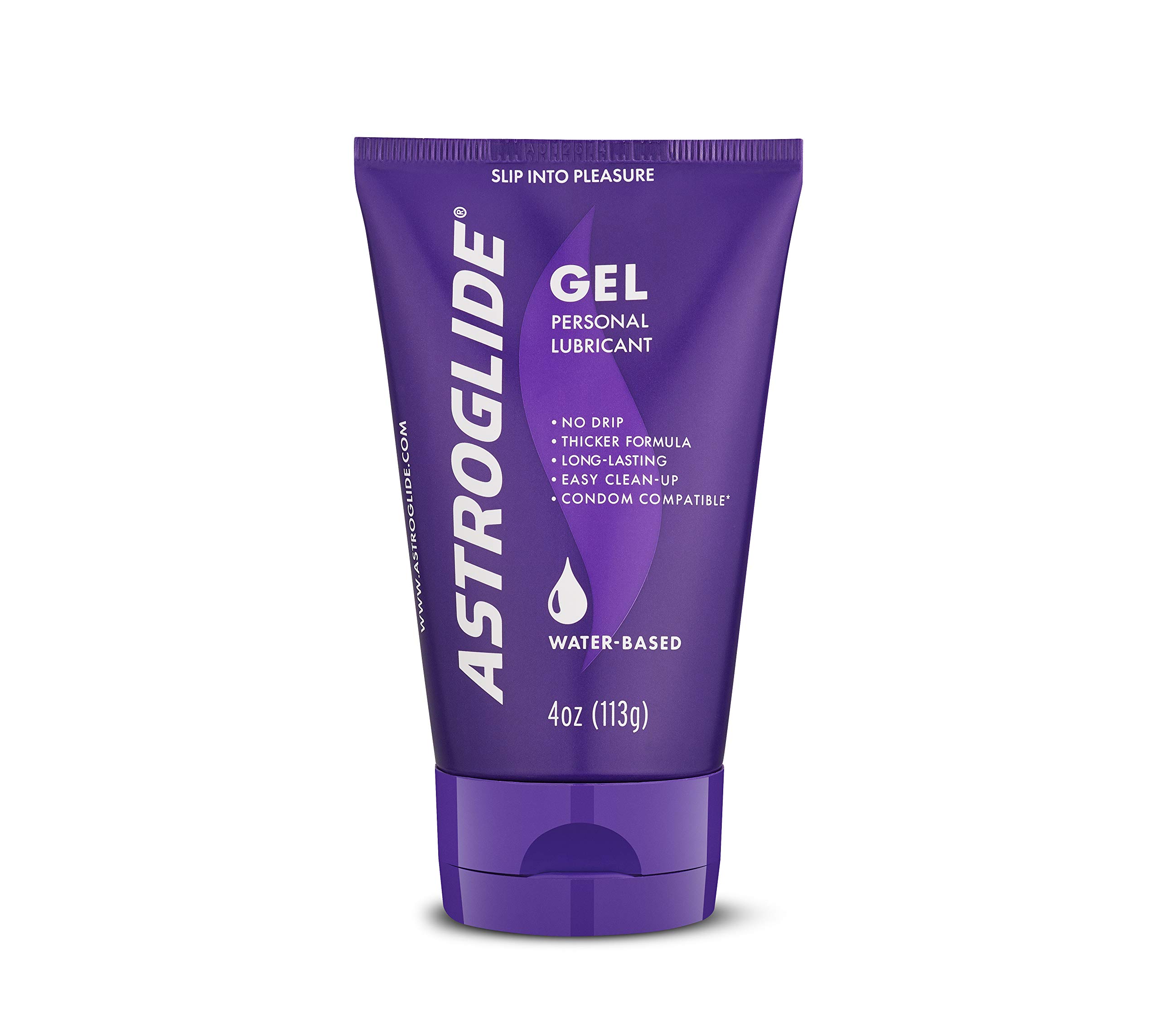 Astroglide Water-Based Personal Lubricant Gel for Couples - Long Lasting Sex Lube for Men & Women (4 oz) | Condom Safe | Made in USA | Perfect for Intimate Moments & Sensual Massage
