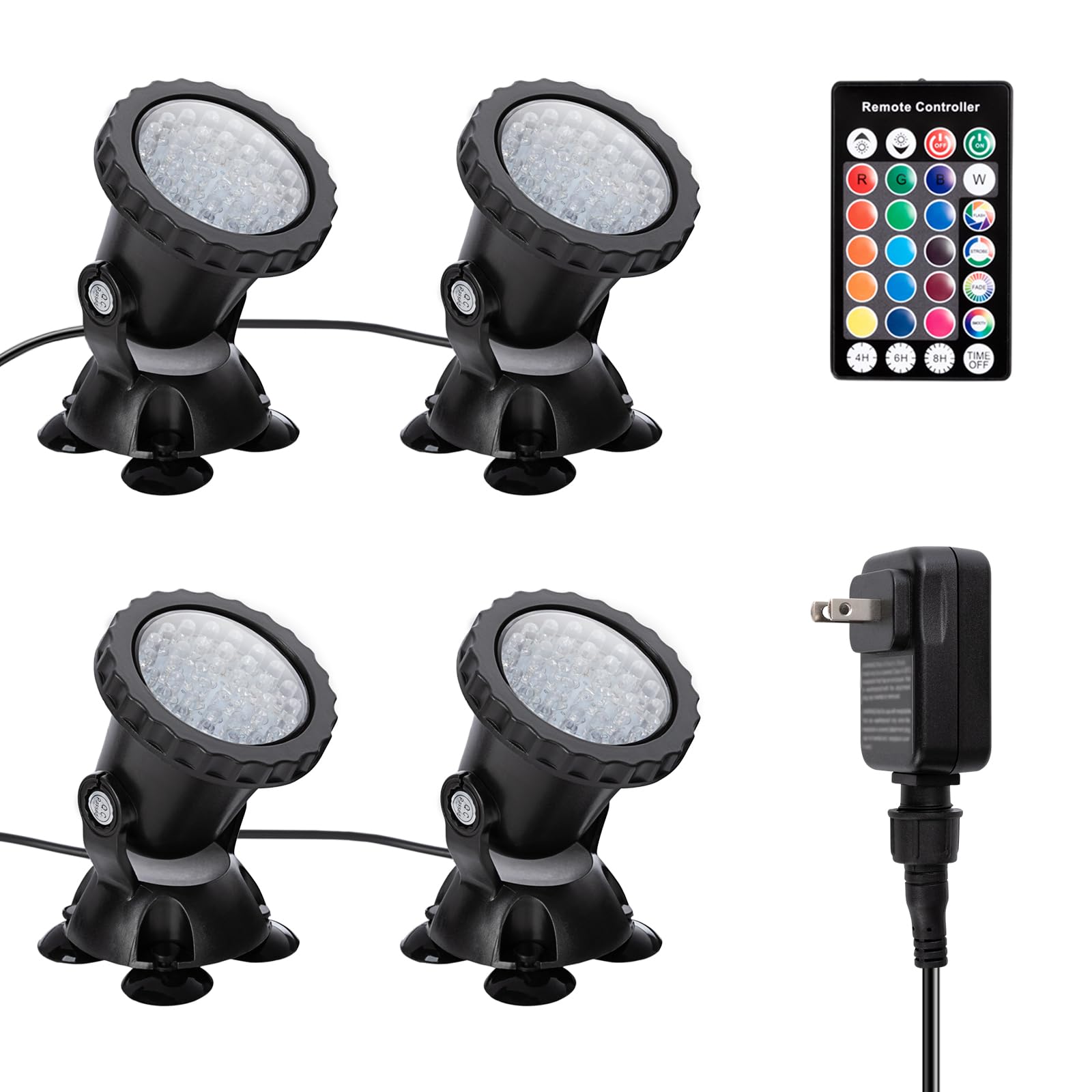 RGB LED Submersible Pond Lights - IP68 Waterproof for Garden, Fountain & Waterfall
