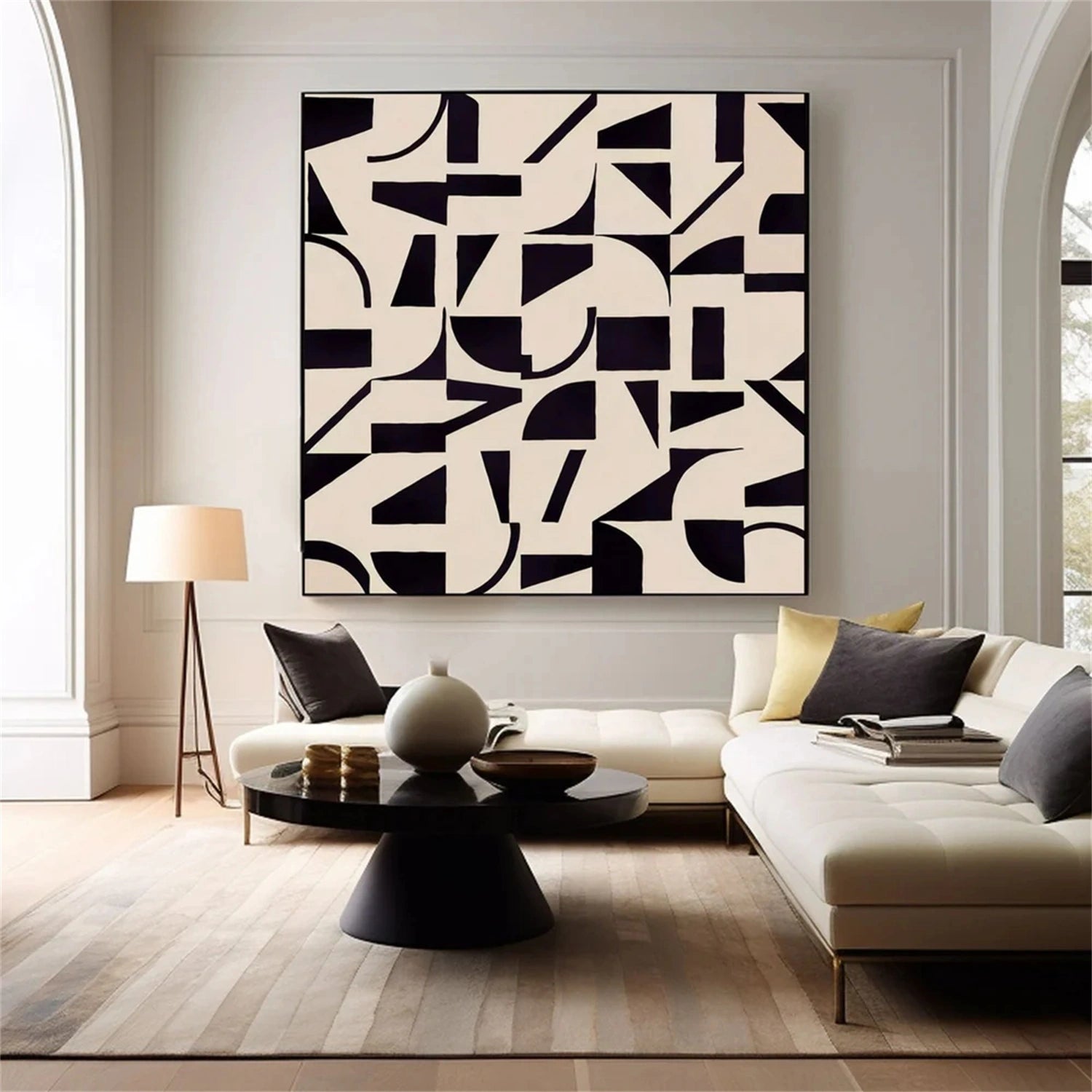 Abstract Tranquility Art Painting #WS214 - Modern Wall Decor for Living Room, Bedroom & Office - Handmade Canvas Artwork for Home & Office Decor
