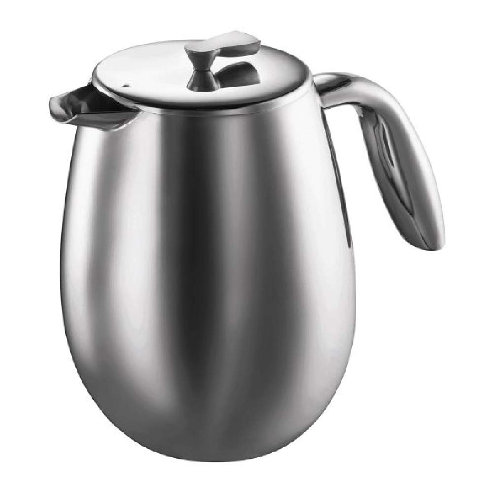 Boduk UK 1.5L Columbia French Press Coffee Maker - Matte Finish Stainless Steel for Home, Office & Camping Use