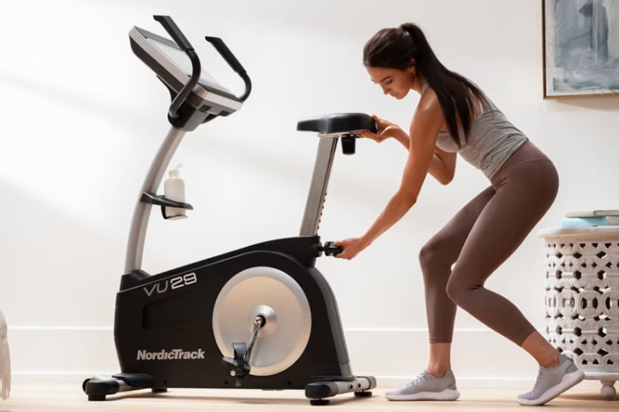 NordicTrack Commercial VU 29 Upright Exercise Bike - Indoor Cycling Bike for Home Gym with 29