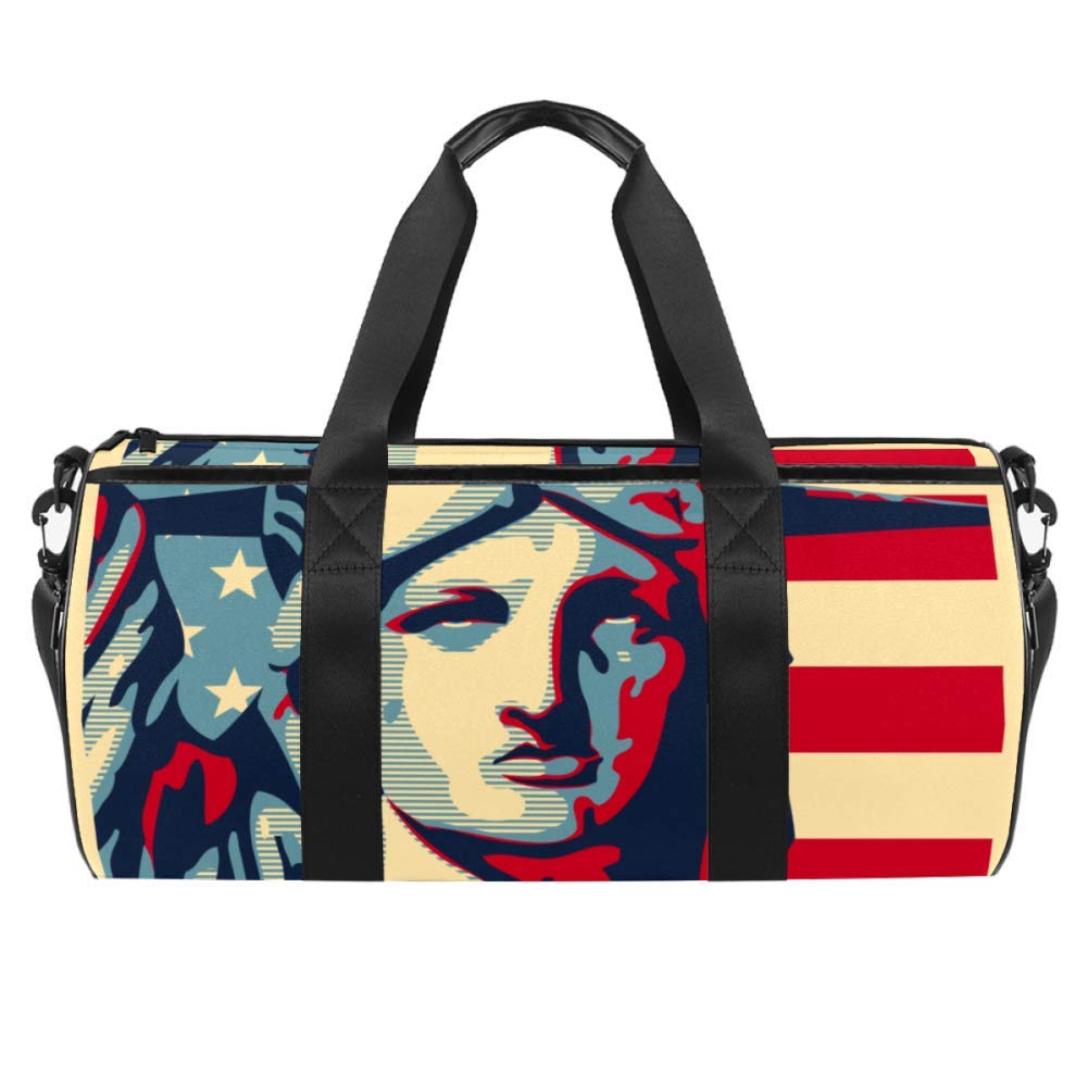 New York Landmark & Freedom Symbol Canvas Duffel Bag - Gym, Sports, Dance & Travel Weekender Carry-On for Men & Women | Perfect for Workouts, Weekend Trips & Daily Commute