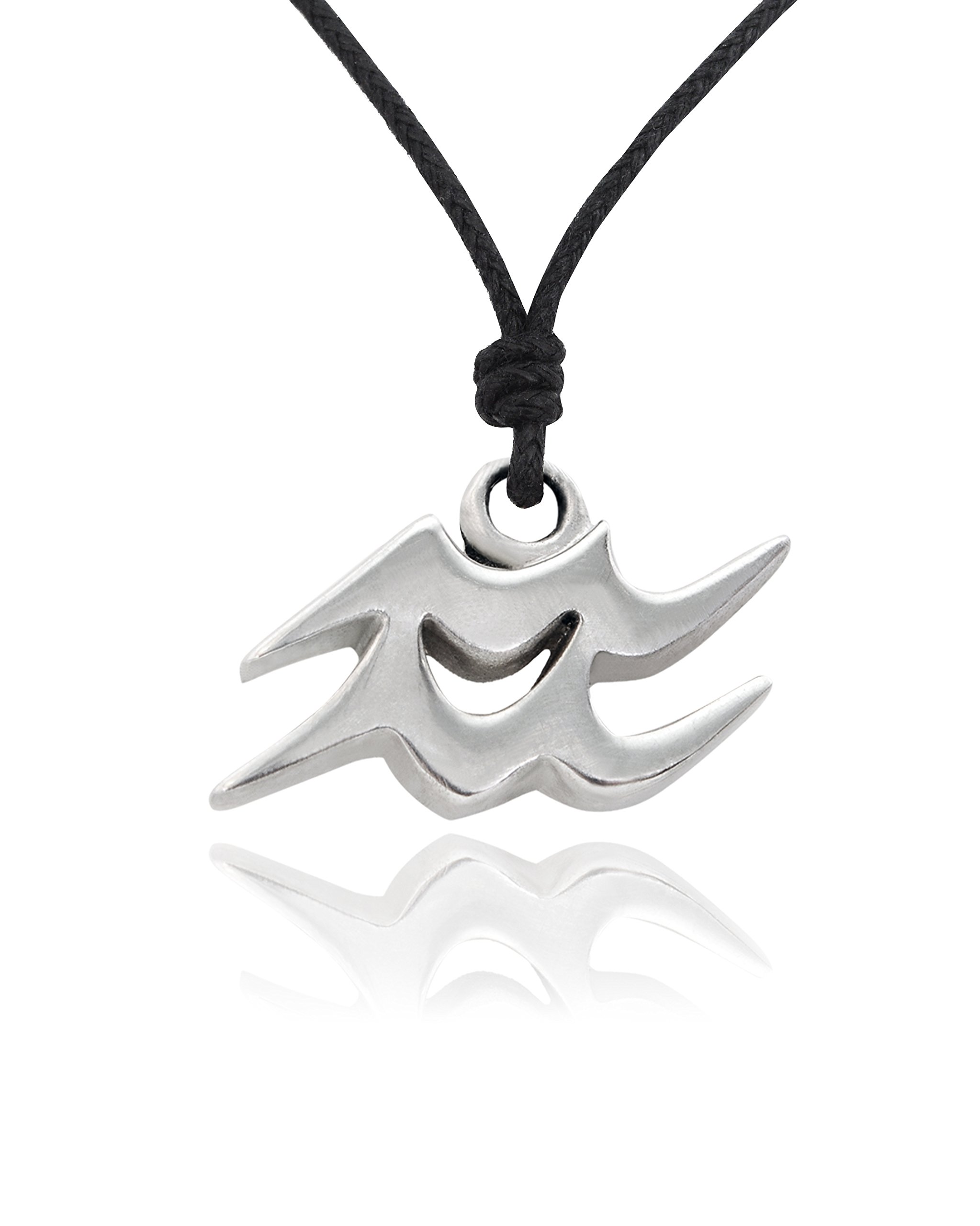 Vietguild Aquarius Zodiac Silver Pewter Charm Necklace Pendant - Elegant Astrological Jewelry for Women - Perfect Birthday Gift, Daily Wear & Special Occasions