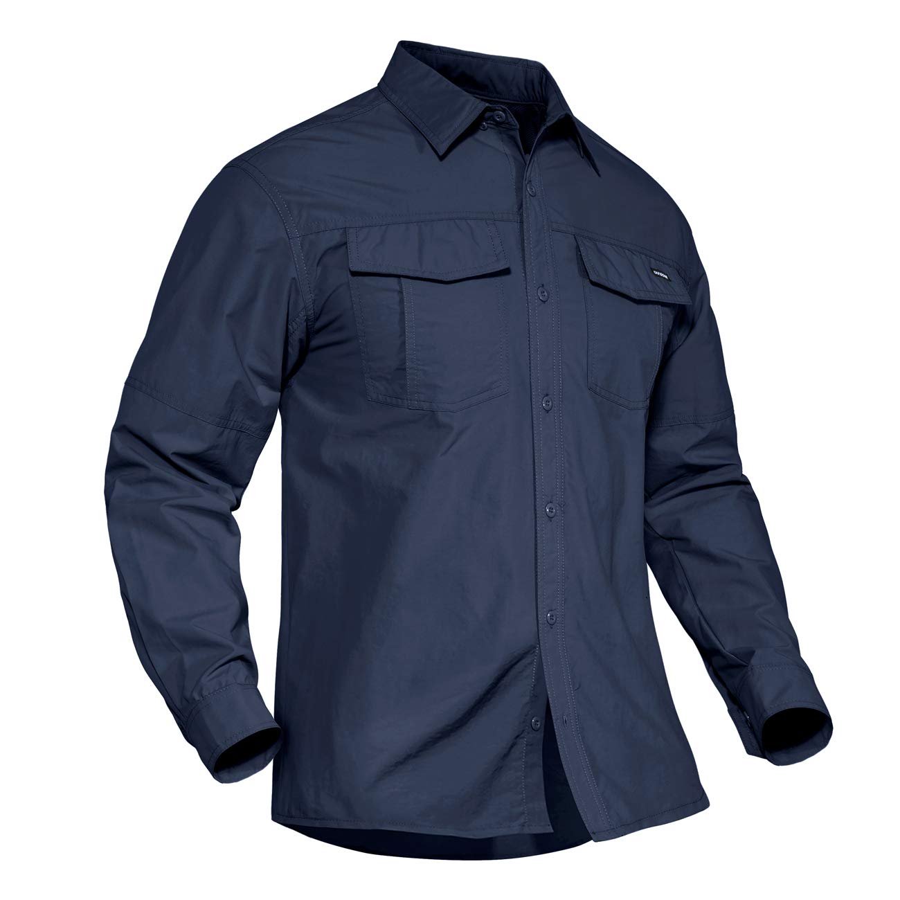 TACVASEN Men's Tactical UV Shirt - Hiking & Fishing Long Sleeve for Outdoor Adventures