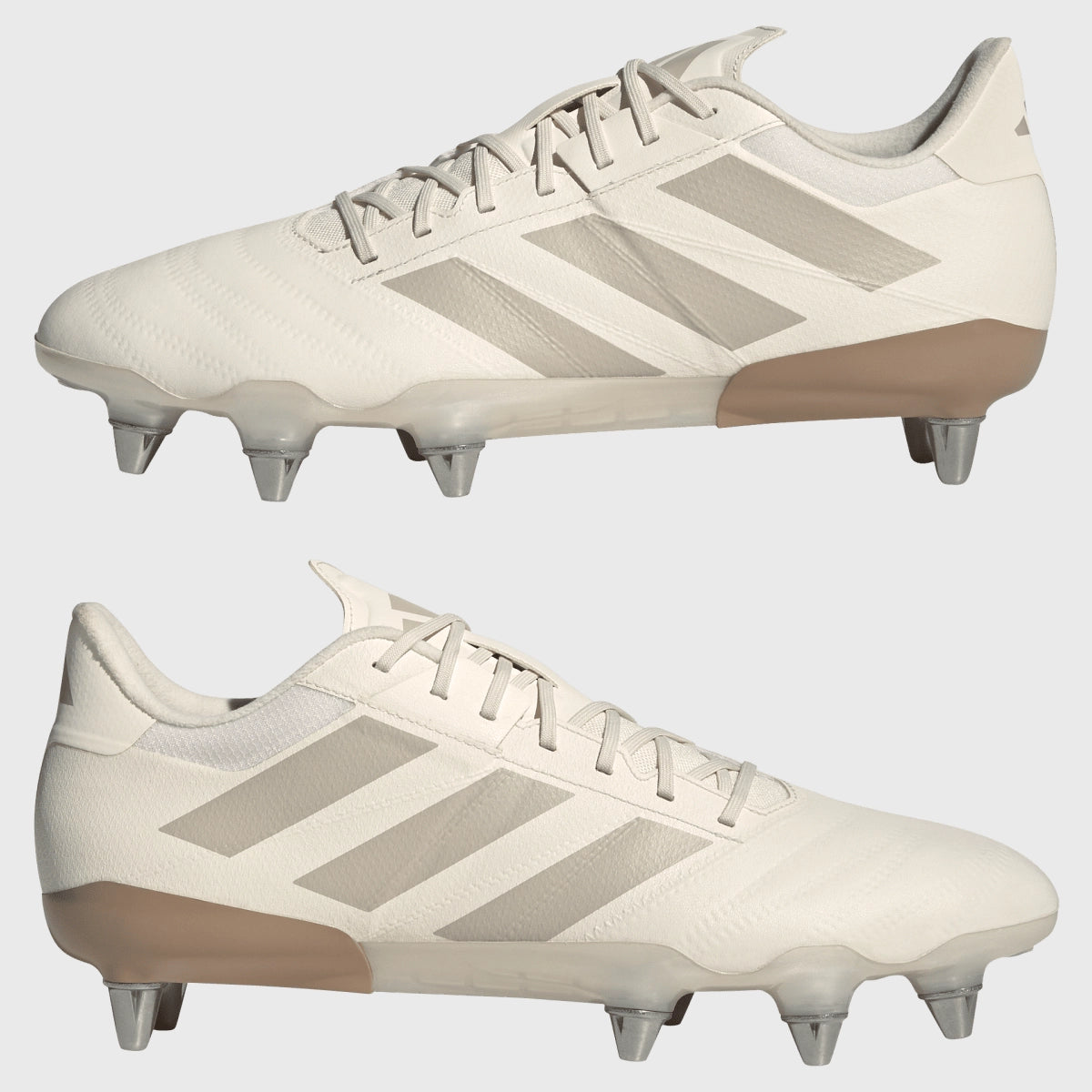 Adidas Kakari RS SG Rugby Boots for Men - Off White Cleats for Firm Ground - Perfect for Rugby Matches & Training