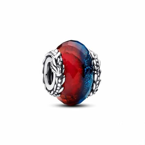 Ice Fire Dragons Dual Murano Glass Charm