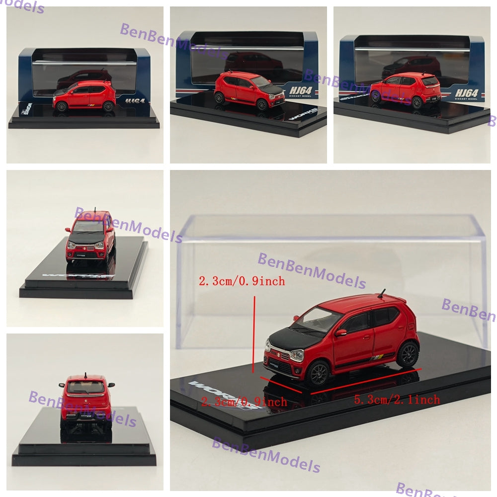 1/64 Scale Suzuki Alto Works (HA36S) Carbon Bonnet Customized Version - Diecast Model Car for Collectors & Hobbyists | Perfect for Display, Racing Dioramas & Japanese Car Enthusiasts
