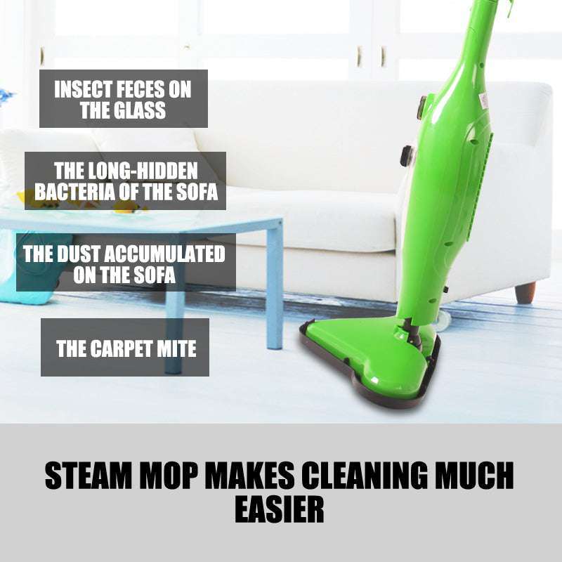 12-in-1 Multi-Functional Foldable Steam Mop | Handheld Floor Steamer & Carpet Cleaner | Perfect for Hardwood, Tile & Carpet Cleaning | Home & Car Use