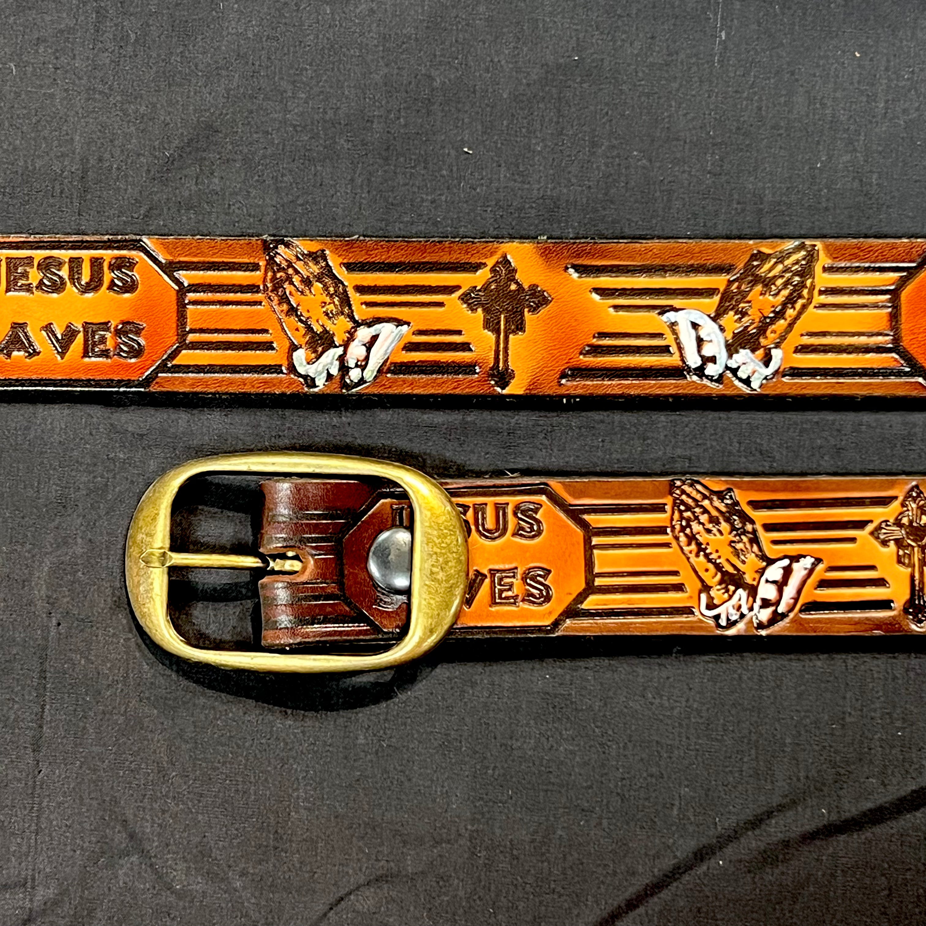 Jesus Saves Belt - Christian Religious Fashion Accessory for Men & Women - Perfect for Church, Bible Study and Faith-Based Events