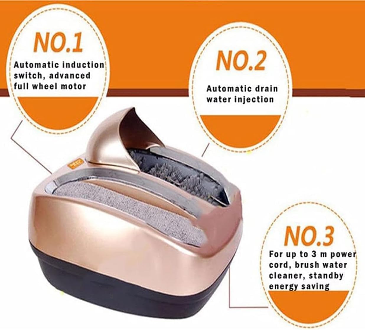 80W Automatic Induction Shoe Polisher Machine - Electric Shoe Cleaner for Hotels, Sales Centers & Entrances | Replaces Shoe Covers | Perfect for High-Traffic Commercial Spaces & Public Areas